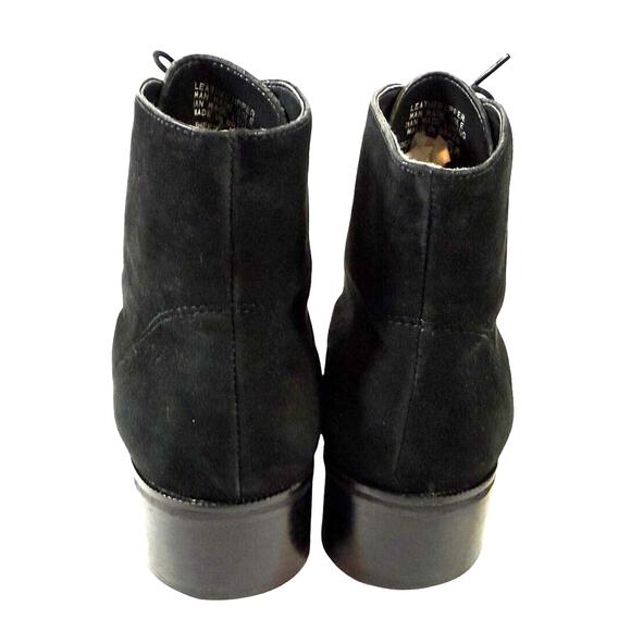 Vintage Pappagallo G-Tovino Made In Brazil Black Laced Up Leather Boots Size 6 M - Picture 3 of 8